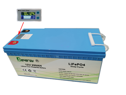 bloco da bateria de lítio de 200Ah Lifepo4 12V recarregável para o sistema solar rv