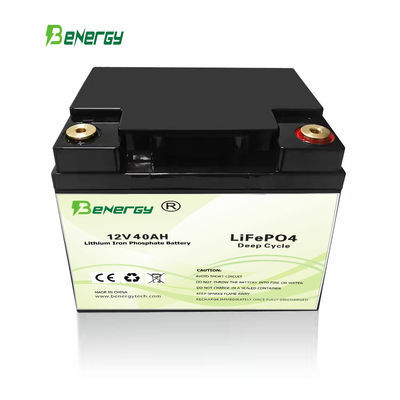 LiFePO4 bateria recarregável plástica 12V 40AH para o sistema solar dos veículos elétricos