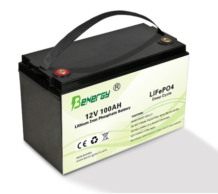O bloco plástico 12V 100AH da bateria LiFePo4 personalizou a densidade de alta energia